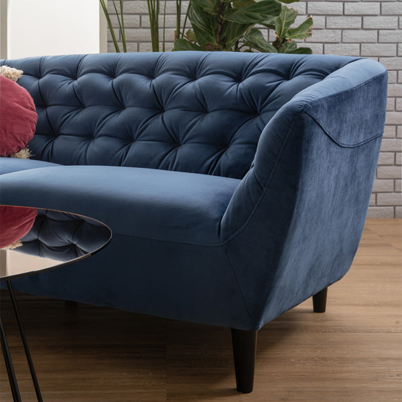 HUAYRA 3-Seater Sofa - Modern Blue Fabric Couch for Living Room, Lounge & Office | Comfortable Sectional Sofa for Home Decor