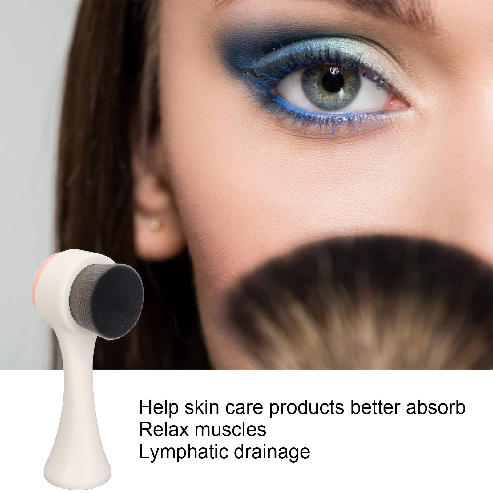 EXCLUZO Facial Exfoliator Brush - Double Sided Deep Cleaning Face Scrubber with Ergonomic Handle for Skin Care & Wrinkle Reduction | Perfect for Daily Cleansing, Massage & Exfoliation Routine