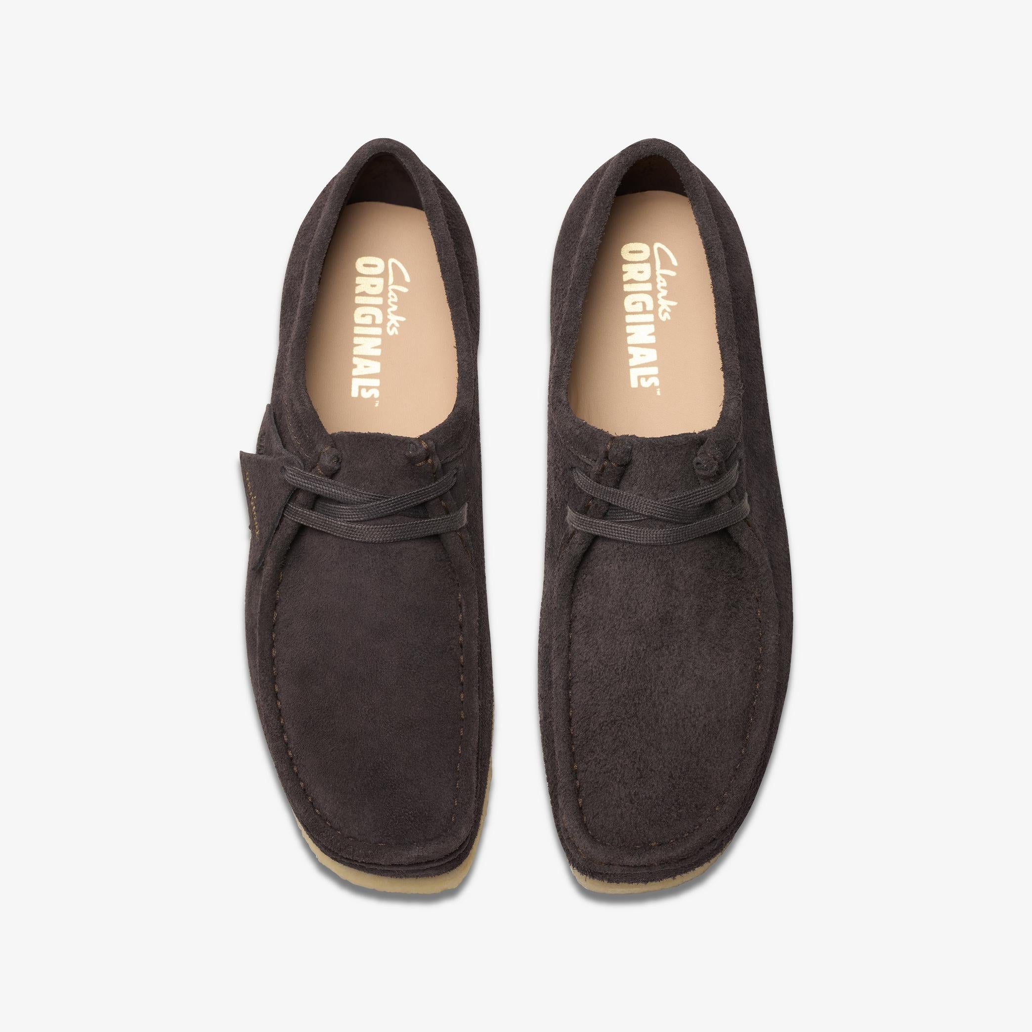 Clarks Men's Wallabee Suede Casual Shoes - Brown Slate Comfortable Loafers for Walking & Everyday Wear