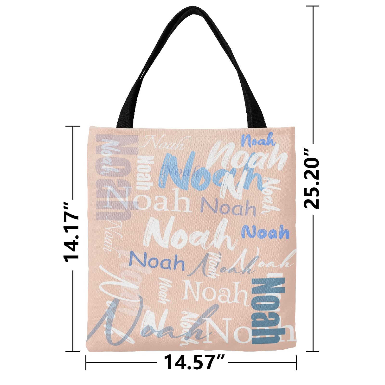 Custom Personalized Tote Bags for Women - Monogrammed Name Tote Bag Gift for Birthday, Christmas & Valentine's Day - Perfect for Shopping, Beach & Everyday Use