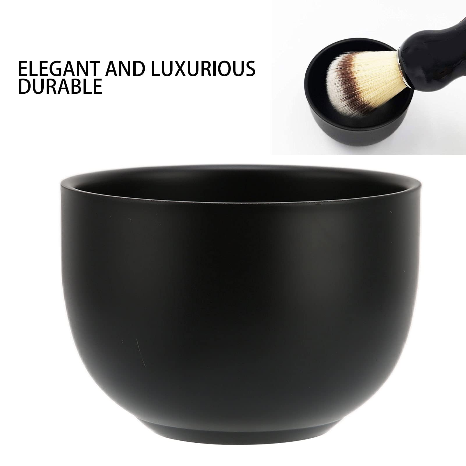 Premium Black Stainless Steel Shaving Foam Bowl - Travel-Friendly Shaving Mug for Business Trips, Hotels & Home Use - Perfect for Wet Shaving & Grooming Kits