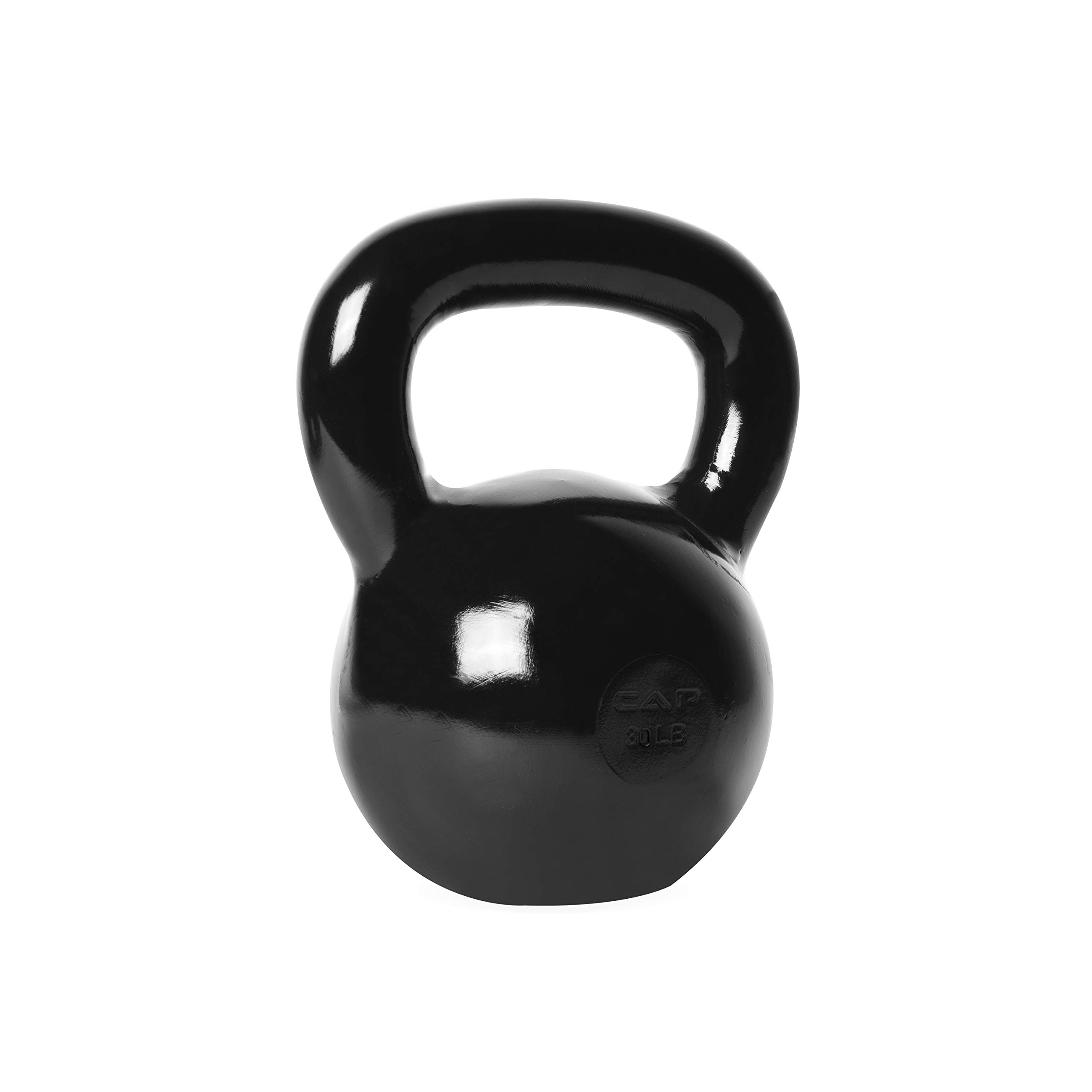 Premium Enamel Coated Cast Iron Kettlebell by Cap Barbell - Durable Home Gym Equipment for Strength Training, CrossFit & Weightlifting