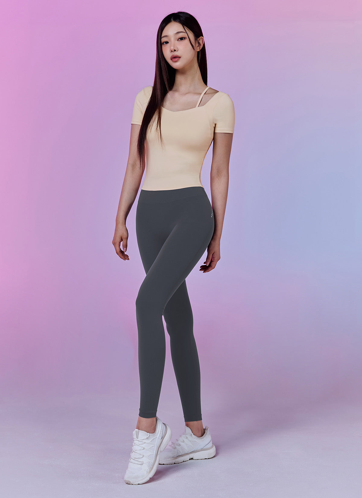 High Waist Yoga Pants for Women - Another Label Fit Revolution Leggings in Night Gray | Tummy Control Workout Leggings for Running, Gym & Lounge Wear