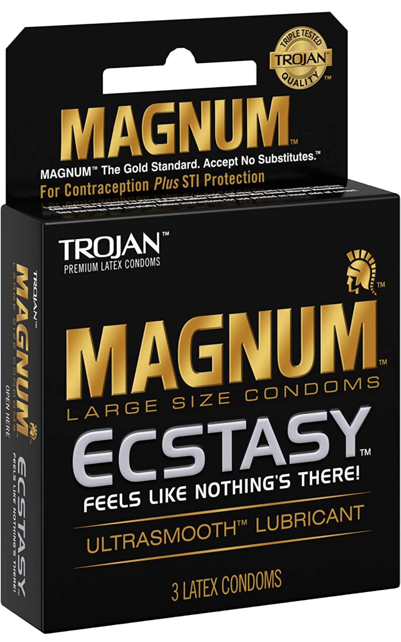 Trojan Magnum Ecstasy Ultrasmooth Condoms - 100 Count Pack | Ultra Thin & Pleasure Enhanced | Premium Protection for Intimate Moments & Safe Sex