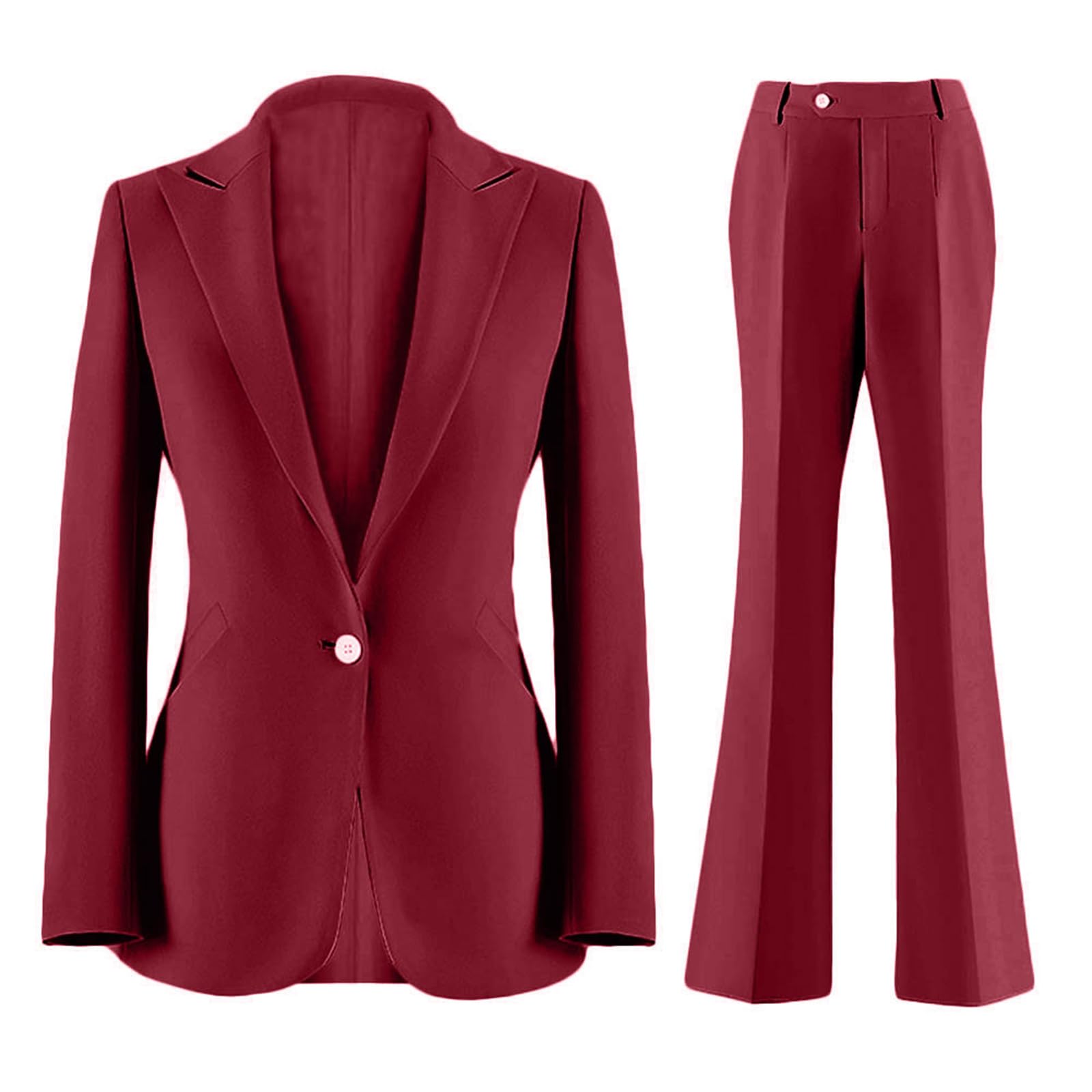 Wemaliyzd Women's 2-Piece Suit Set - Professional Office Blazer & Pants with Peak Lapel, Slim Fit for Business Women | Perfect for Work, Interviews & Formal Events