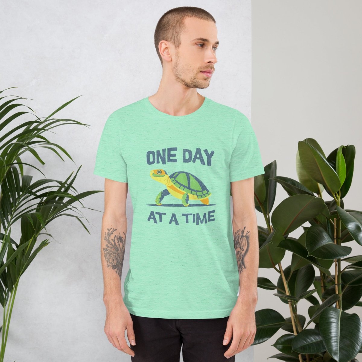Steady Journey Turtle Tee - Inspirational Sobriety Shirt for Addiction Recovery | Motivational Gift for AA Meetings & Daily Encouragement