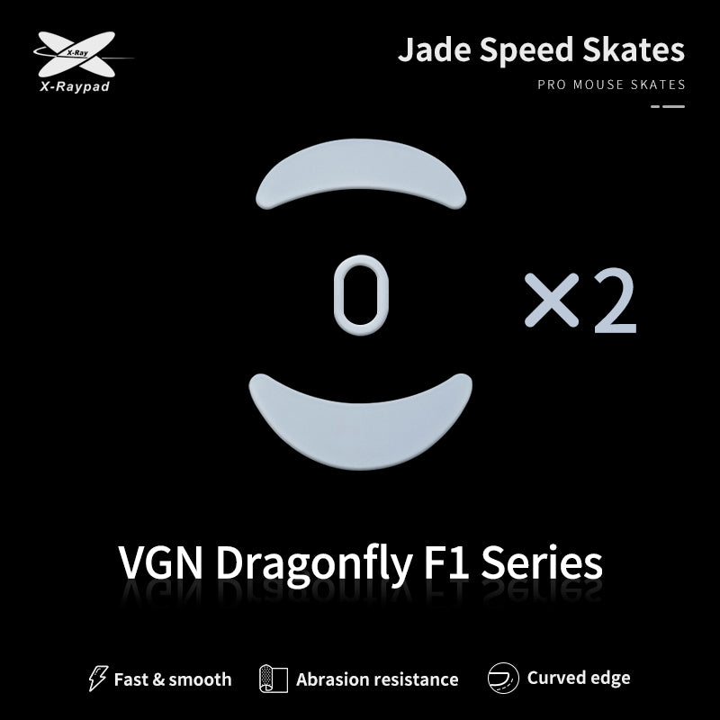 X Raypad Jade Mouse Skates for VGN Dragonfly F1 Series - Ultra Smooth PTFE Feet for Gaming Mice - Perfect for FPS, MOBA, and Esports Gaming