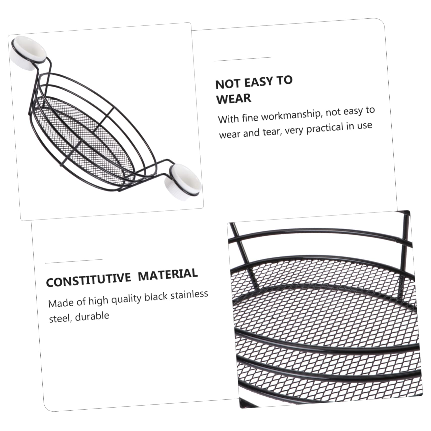 Cabilock Metal Fry Basket Set with Sauce Cup - Kitchen & Restaurant Use