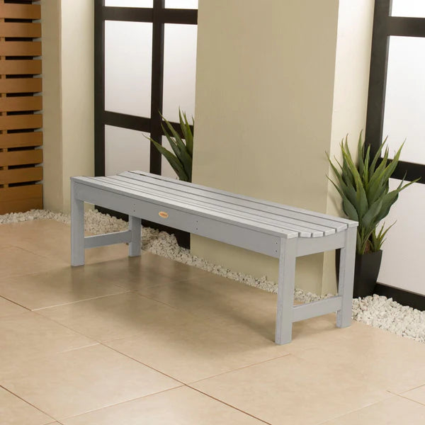 Lehigh Backless Synthetic Wood Picnic Bench - Durable Outdoor Dining Table for Patio, Garden & Park - Perfect for BBQs, Camping & Family Gatherings