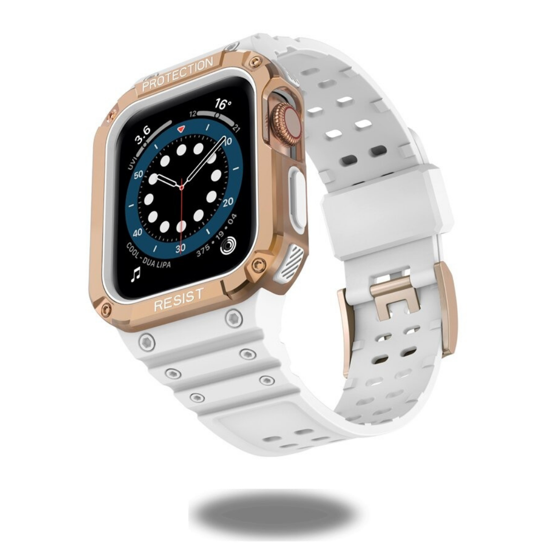 Durable Silicone Rugged Band & Protective Case for Smartwatches - Perfect for Outdoor Sports, Running, Hiking & Active Lifestyles