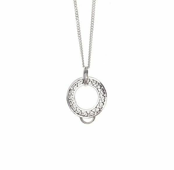 Charm Carrier Pendant Necklace in Sterling Silver - Perfect for Layering, Gift Giving & Everyday Jewelry