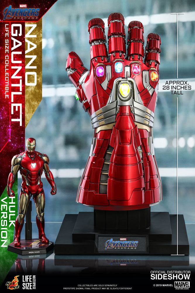 Hot Toys Marvel Avengers Endgame Hulk Nano Gauntlet Life-Size Replica - Official Movie Prop Collectible for Marvel Fans & Display