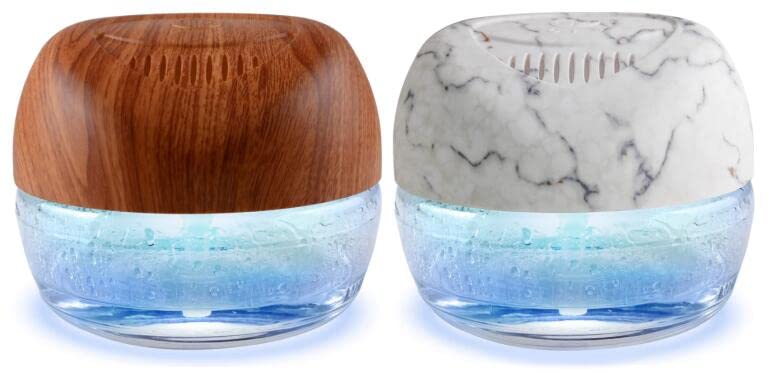 2-Pack Water-Based Air Purifier & Humidifier with 7-Color LED Mood Light - Air Freshener, Revitalizer for Home, Bedroom, Office | Improves Air Quality & Creates Relaxing Atmosphere