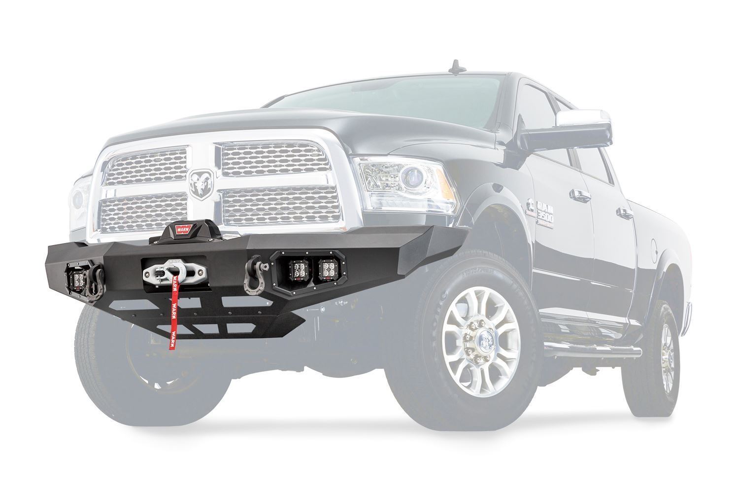 2013-2019 Ram 2500/3500 Warn Ascent Heavy Duty Front Bumper | Off-Road Truck Bumper for Enhanced Protection & Style | Perfect for Trail Riding, Towing & Adventure Vehicles