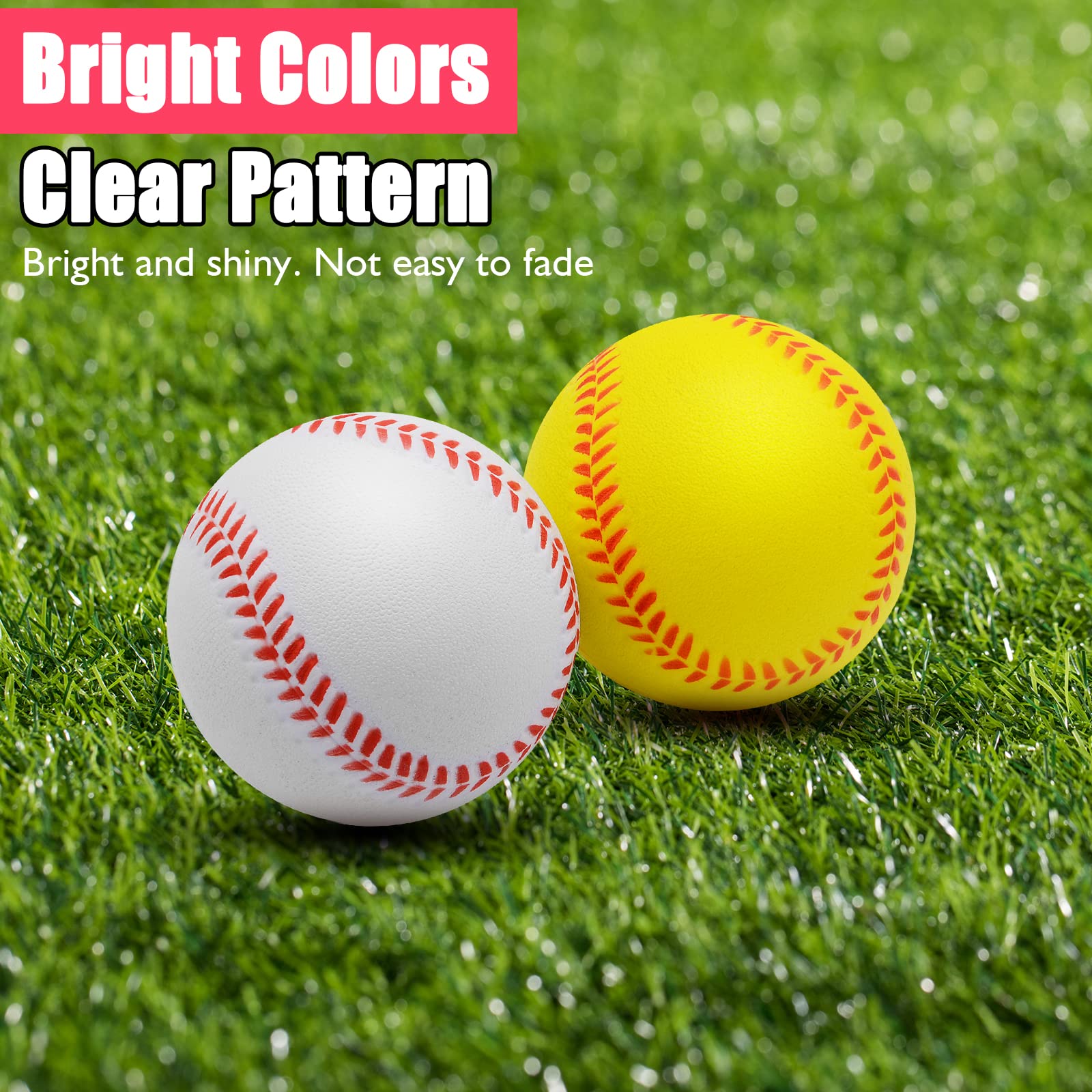 12 Pack Soft Foam Baseballs - 9 Inch Training Softballs for Catching, Throwing & Hitting Practice - Perfect for Kids, Backyard Games & Baseball Drills