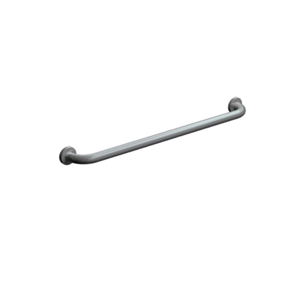 ASI 3701 30-Inch Grab Bar with Straight Snap Flange - Satin Finish - Bathroom Safety Handle for Elderly & ADA Compliance - Ideal for Showers, Bathtubs, and Toilets