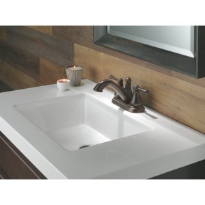 Delta Haywood Bronze Centerset Bathroom Faucet - 2 Handle Bathroom Sink Faucet with Drain Assembly in Venetian Bronze (25999LF-RB) - Perfect for Modern & Traditional Bathroom Vanities