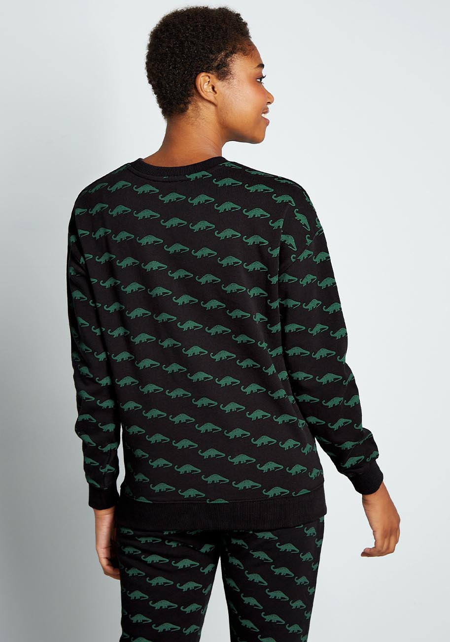 Little Bronto Babies Sweatshirt - Cute Dinosaur Graphic Hoodie for Toddlers & Kids - Soft Cotton Pullover for Playdates & Outdoor Adventures