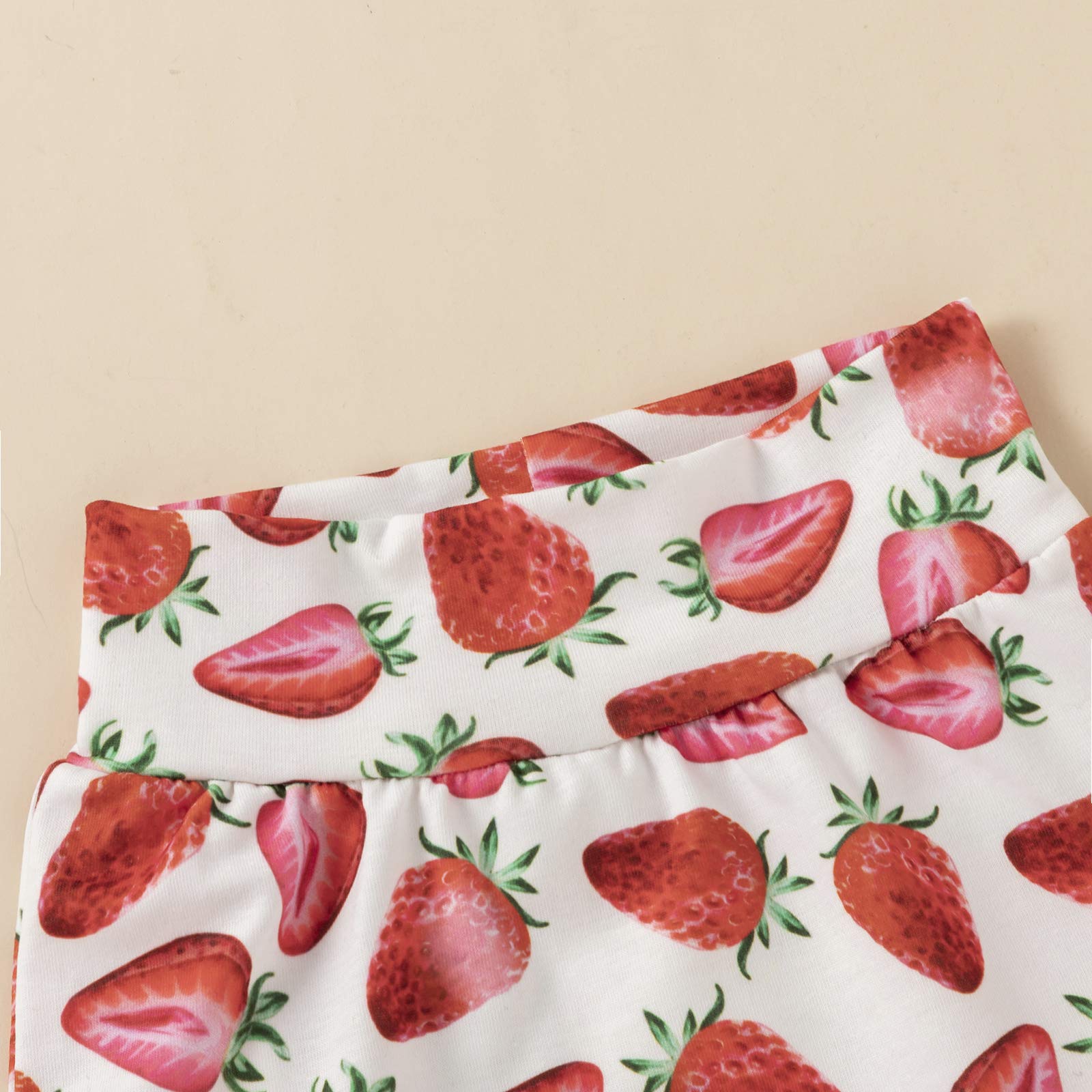 Adorable Baby Girls Summer Outfits - Ruffle Sleeve Fruit Floral Romper with Matching Shorts & Headband Set | Cute Playtime & Photo Shoot Outfits for Toddlers