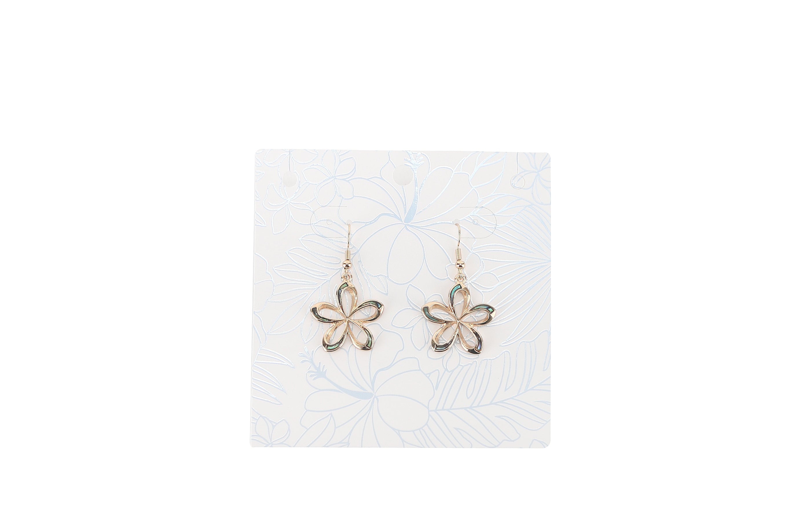 Makamae Tiare Gold Earrings for Women - Handmade Hawaiian Jewelry - Perfect for Weddings, Parties & Special Occasions