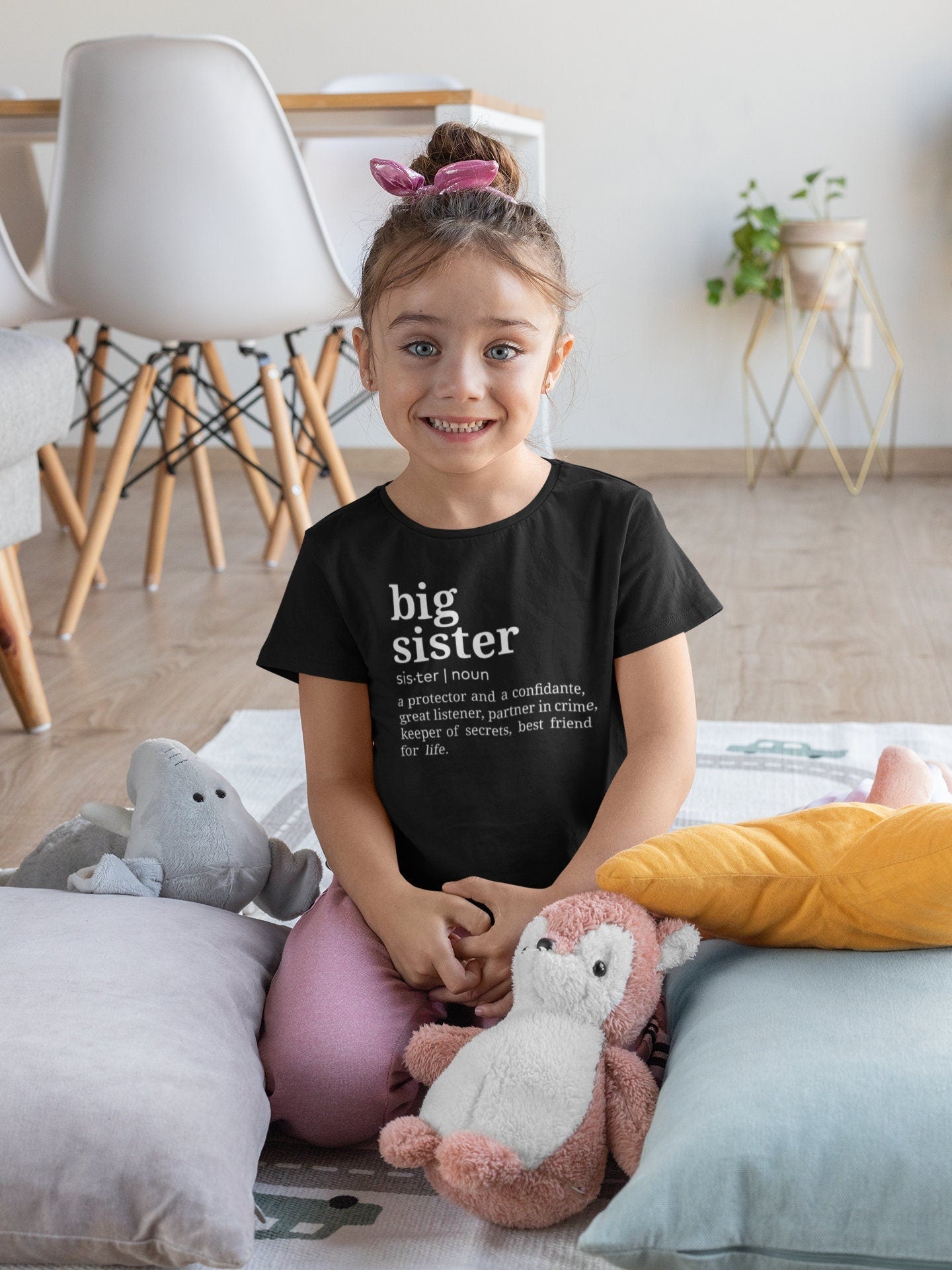 Big Sister T-Shirt - Comfortable & Stylish Sibling Gift for Women & Girls - Perfect for Family Events, Birthdays & Matching Outfits