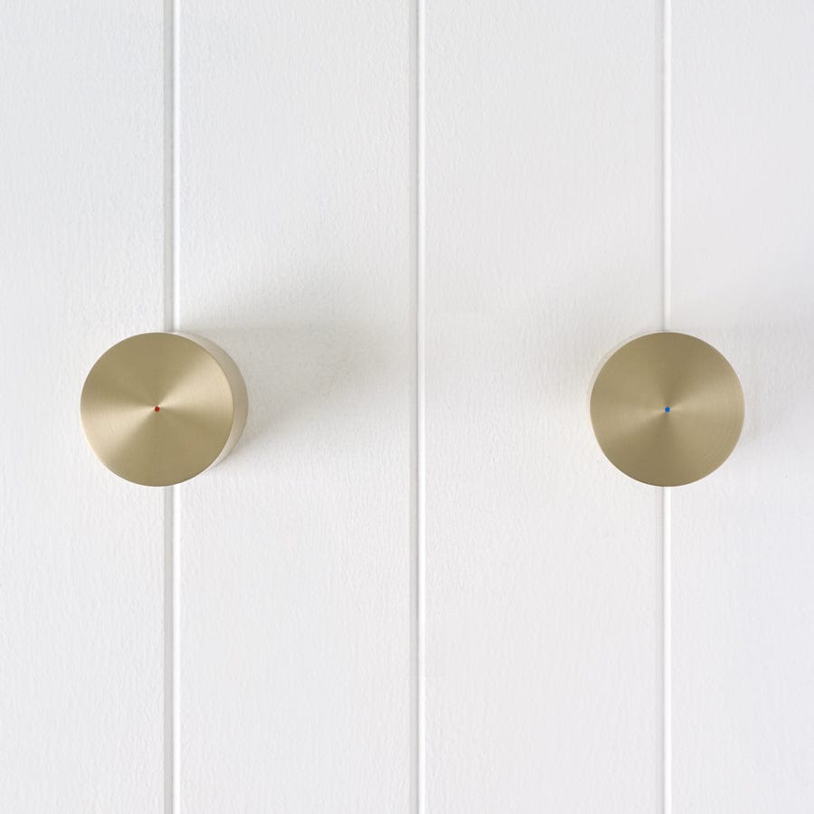 Round Bathroom Faucet - Warm Brushed Nickel Finish - Perfect for Modern Vanities and Powder Rooms