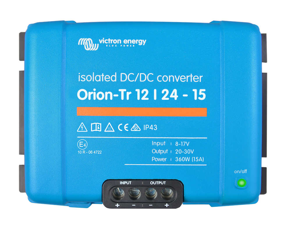 Orion TR Isolated DC-DC Converter 12V/24V 15A 360W - Power Supply for RVs, Boats, and Off-Grid Solar Systems