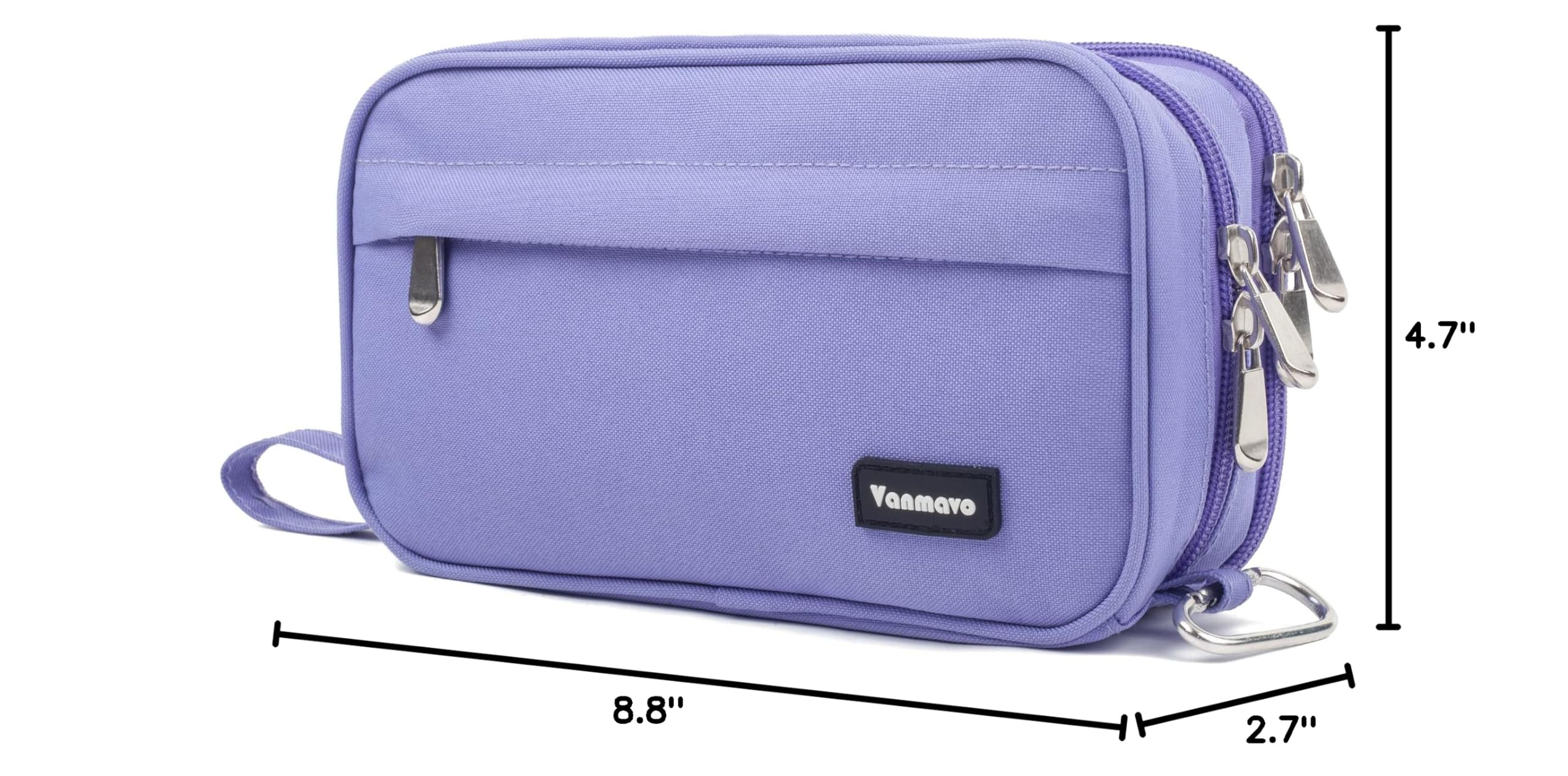 Large Capacity Pencil Case with 3 Compartments - Durable Zippered Pen Pouch for School, Office & Travel - Perfect Organizer for Markers, Pens & Stationery (Ideal for Students, Kids & Adults) - Great for Backpacks, Desks & On-the-Go Use
