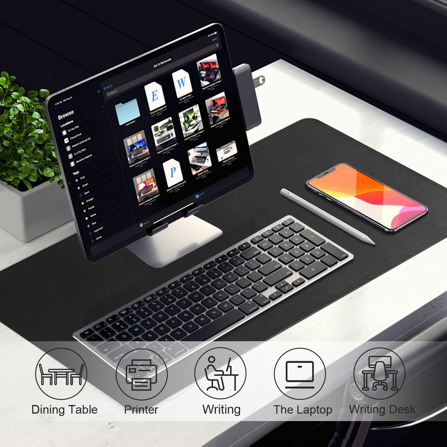 Premium Leather Desk Pad Protector - 39.4
