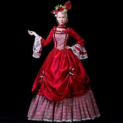 Victorian Renaissance Queen Dress for Women - Elegant Rococo Masquerade Gown Long Party Costume | Perfect for Halloween, Cosplay, Themed Parties & Historical Reenactments