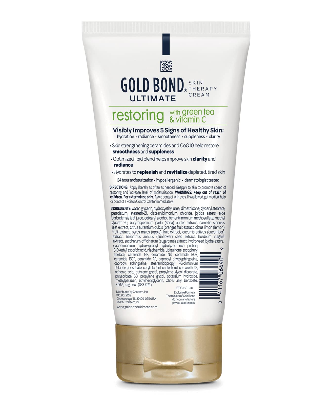 Gold Bond Ultimate Skin Therapy Cream with Green Tea & Vitamin C, 4.5 oz (Pack of 2) - Moisturizing Lotion for Dry, Sensitive Skin - Perfect for Daily Hydration & Soothing Irritation