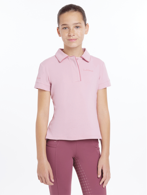 Le Mieux Young Rider Polo Shirt - Breathable Equestrian Performance Top for Horseback Riding & Training | Perfect for Dressage, Show Jumping & Stable Work