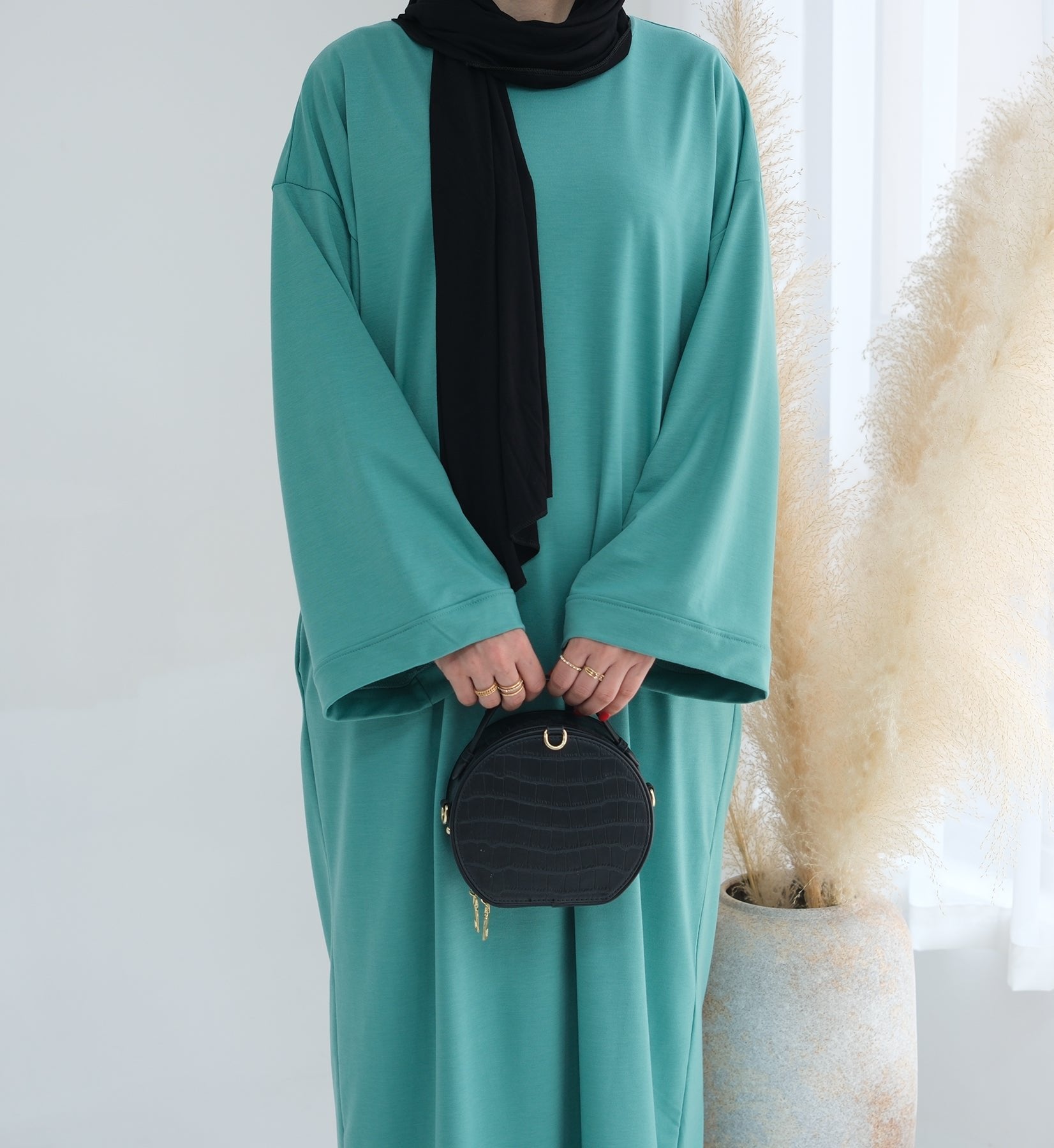 Ava Knit Maxi Dress for Women - Flowy Long Summer Dress in Aqua Green | Perfect for Beach Vacations, Date Nights & Casual Outings