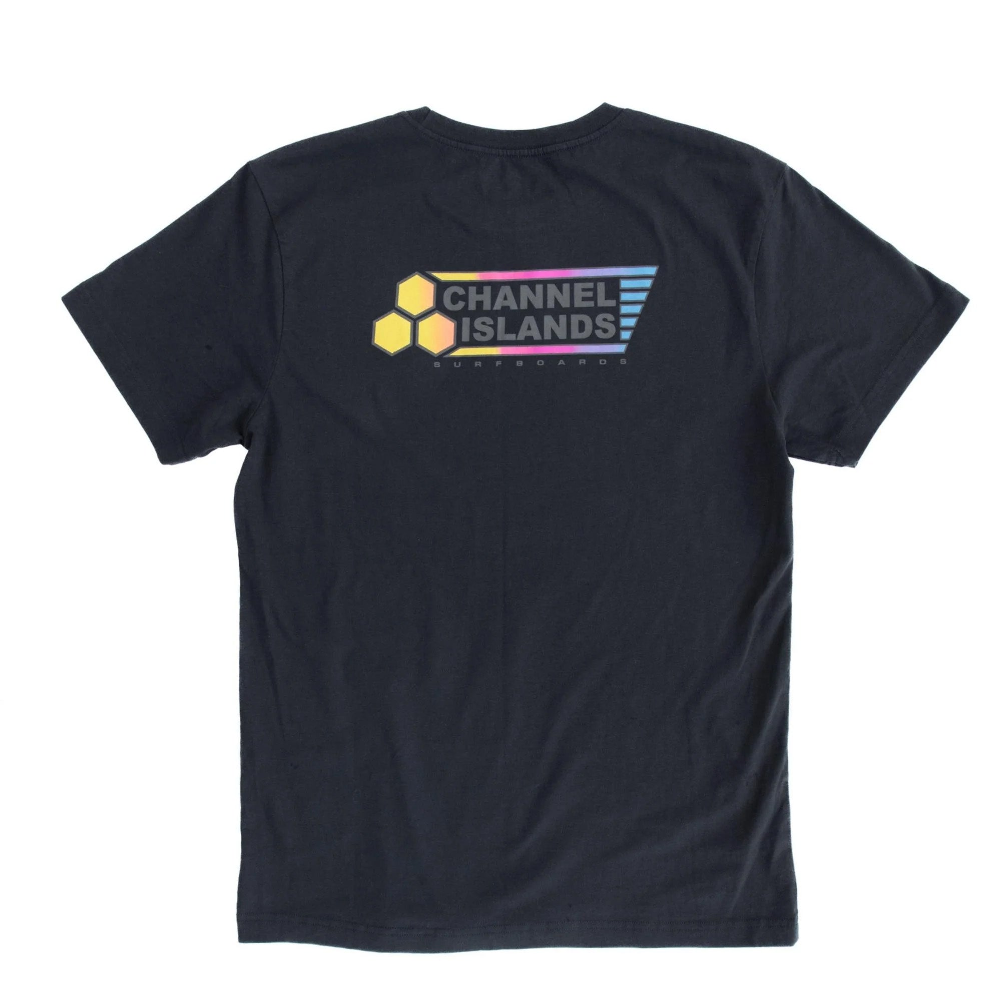Channel Islands Fade Flag Men's Short Sleeve T-Shirt - Black | Casual Summer Tee for Beach, Surfing & Streetwear