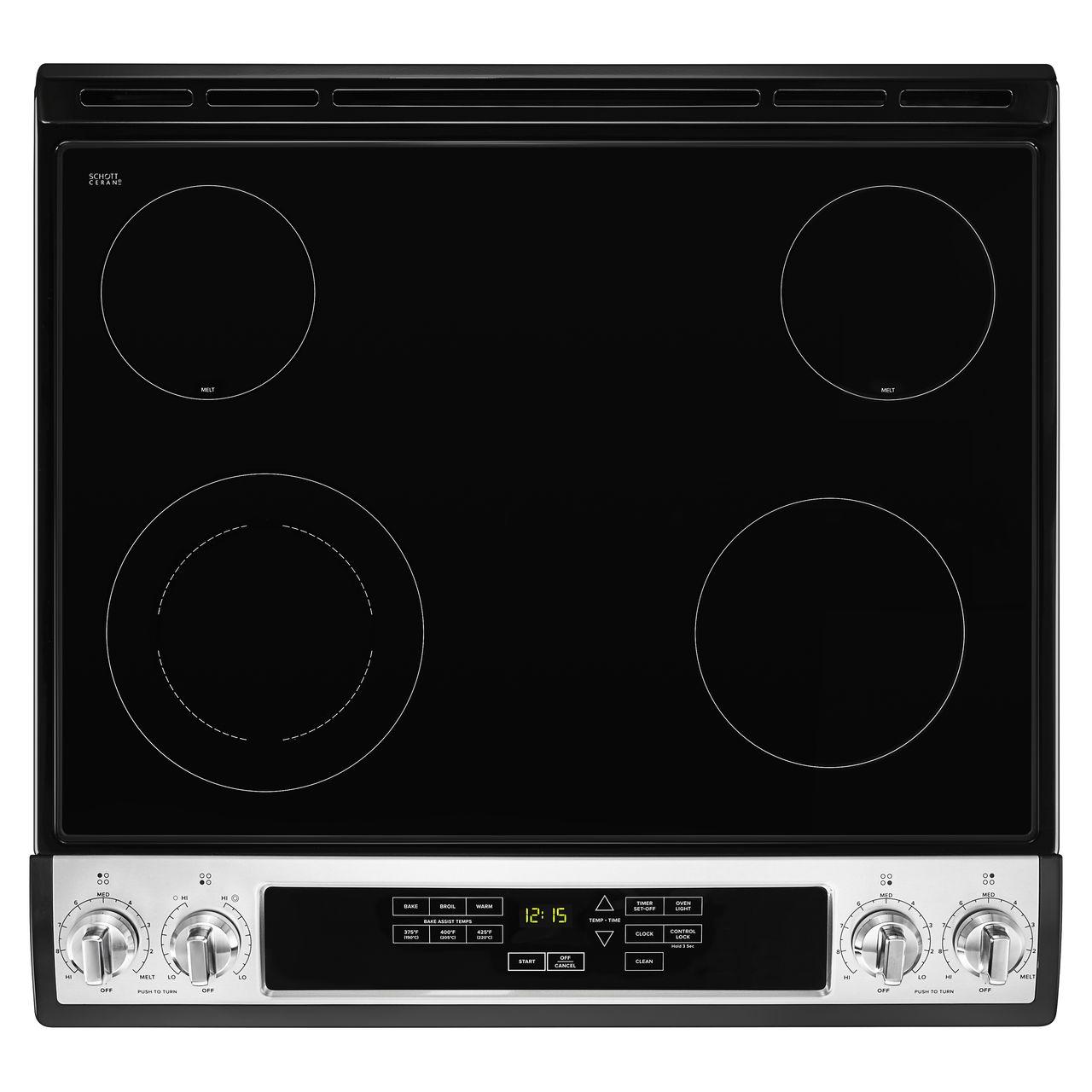 Amana 30-Inch Slide-In Electric Range YAES6603SFS - Stainless Steel, 5.3 cu. ft. Oven, Convection Bake - Perfect for Home Kitchens & Small Restaurants