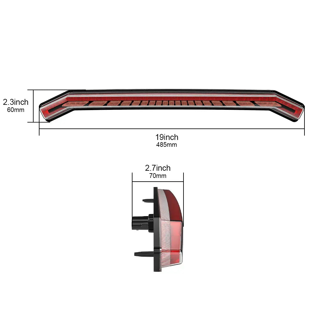 LOYO LED 3rd Brake Center Tail Light for Polaris RZR XP 1000 Turbo & Sportsman 1000 XP (2019-2022 Models) - High Visibility Safety Light for Off-Road UTV Adventures & Night Riding