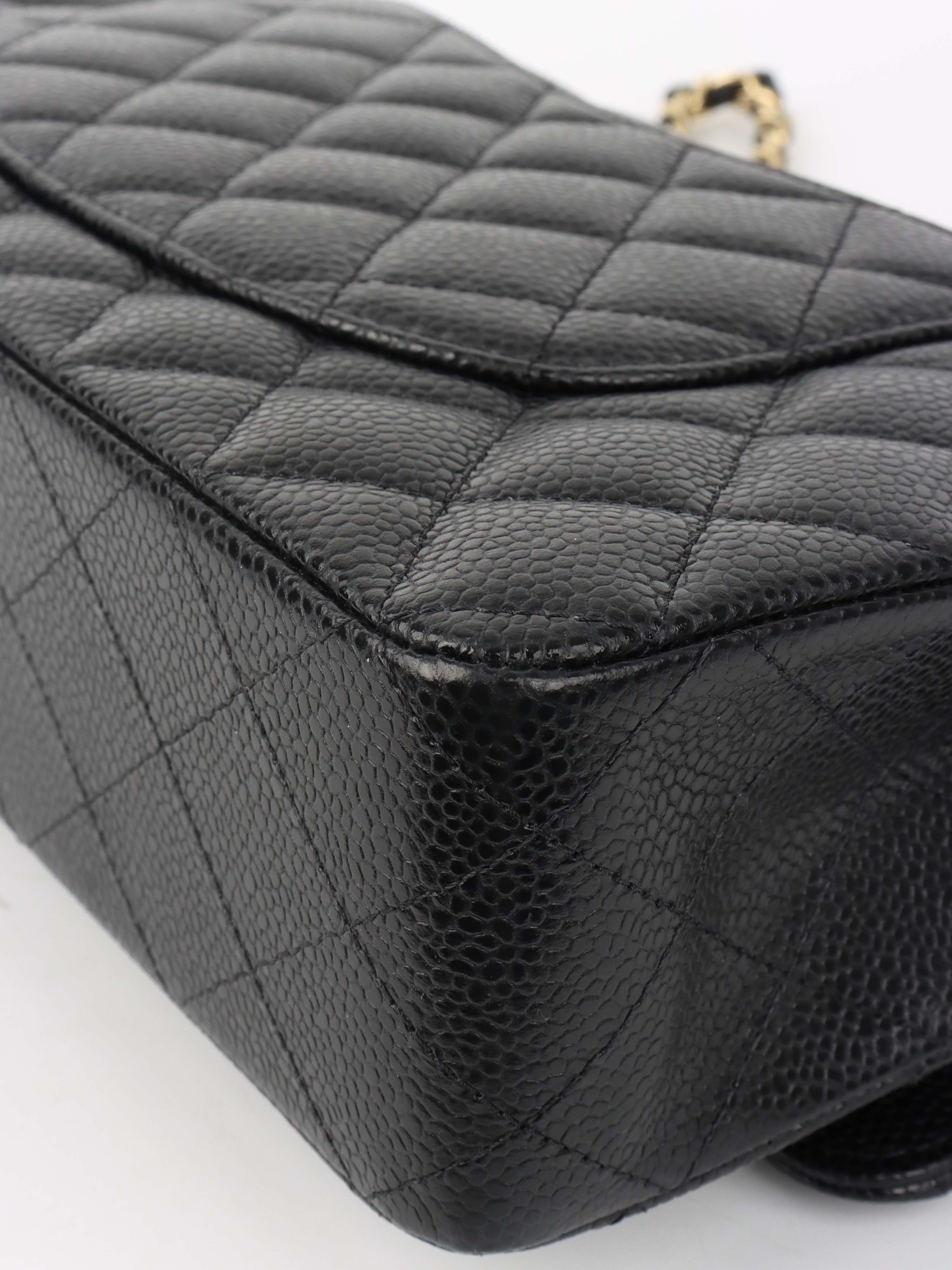 Chanel Black Medium Caviar Classic Flap Bag with Gold Hardware - Timeless Luxury Handbag for Women, Perfect for Evening Events & Special Occasions