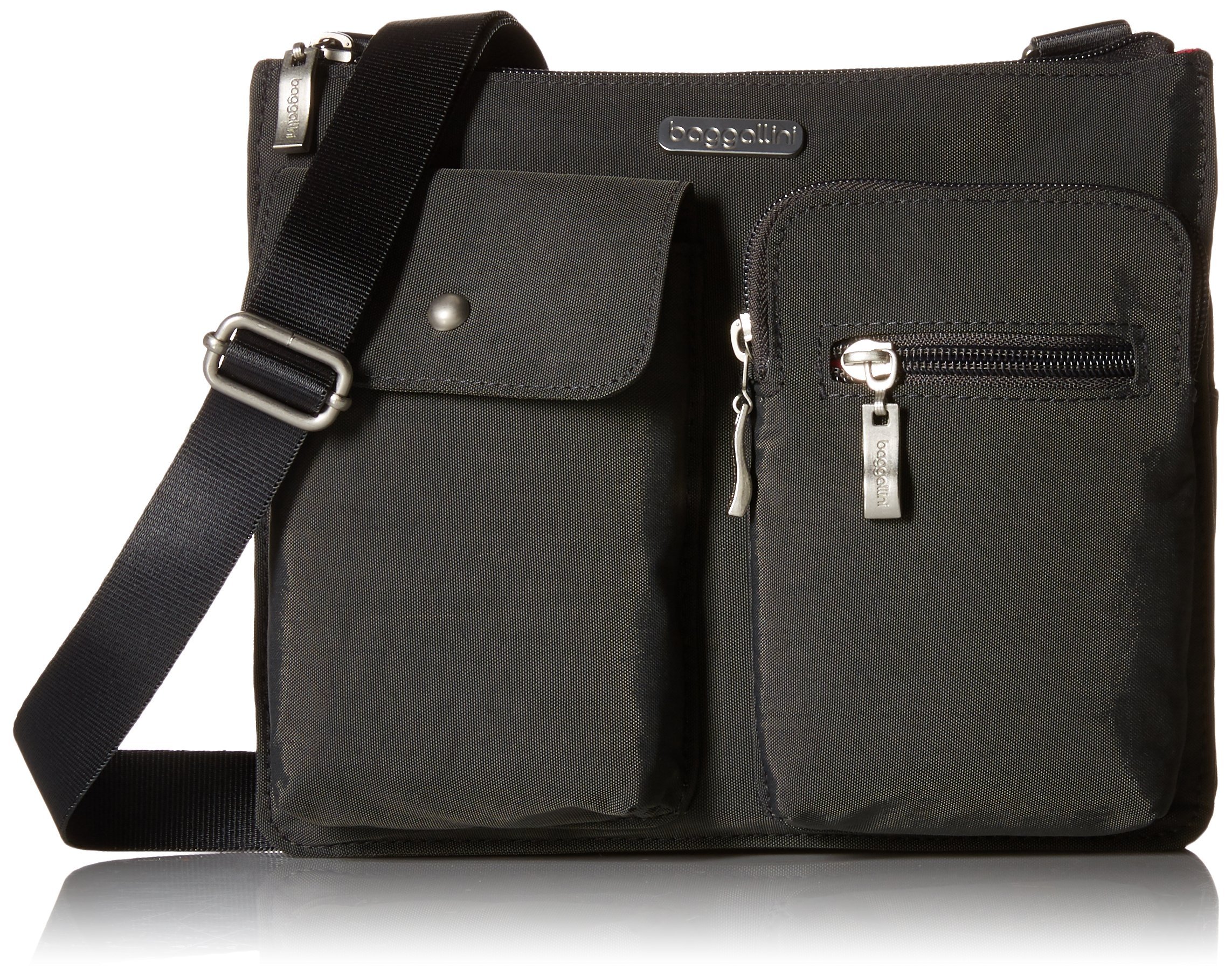 Baggallini Everything Crossbody Bag – Slim & Lightweight Travel Purse with Multiple Pockets & Detachable Wristlet – Perfect for Everyday Use, Travel, and Shopping