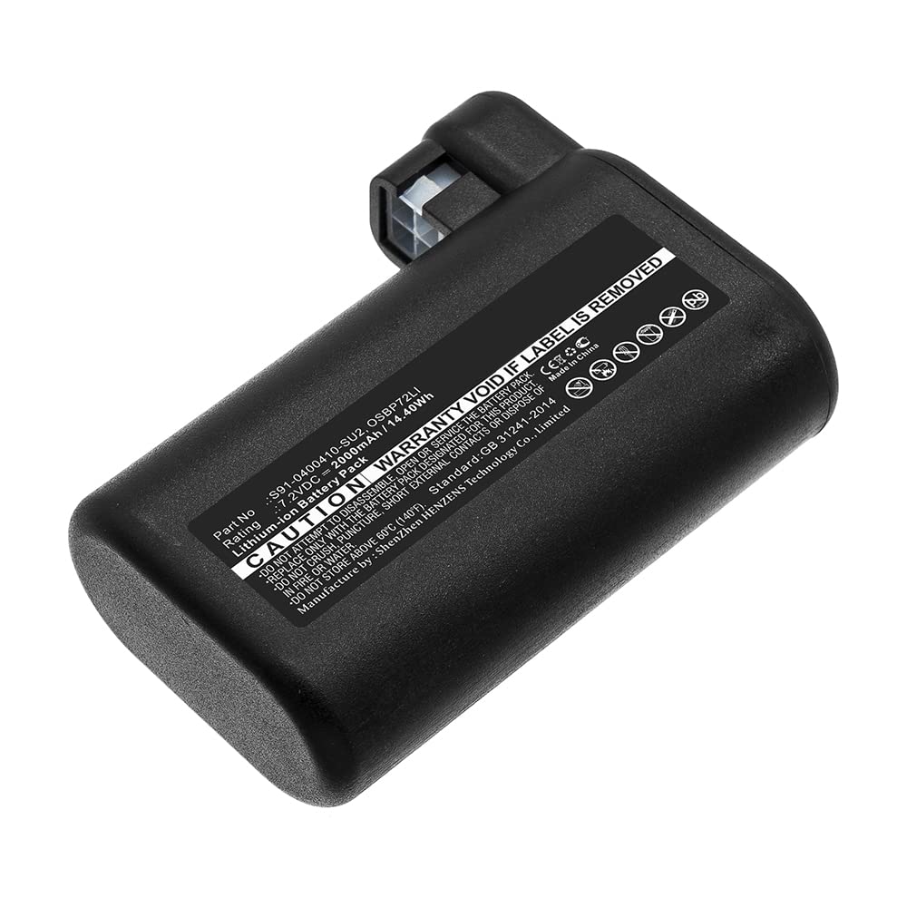 Synergy Digital Vacuum Cleaner Battery - 7.2V 2000mAh Li-ion Replacement for AEG OSBP72LI | Perfect for Home Cleaning, Car Detailing & Pet Hair Removal