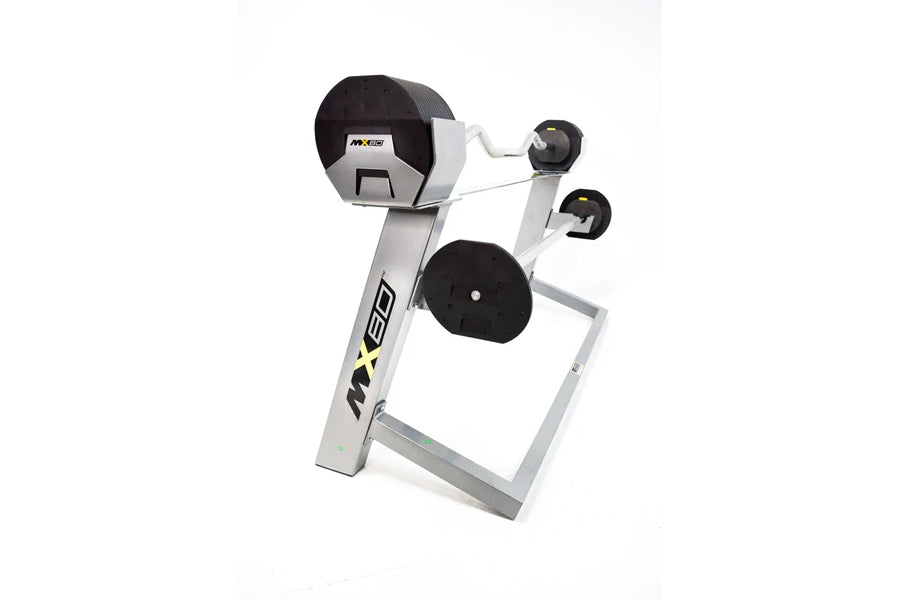 MX80 Rapid Change Adjustable Barbell & Curl Bar System (20-80lbs) - Home Gym Equipment for Strength Training & Weightlifting Workouts