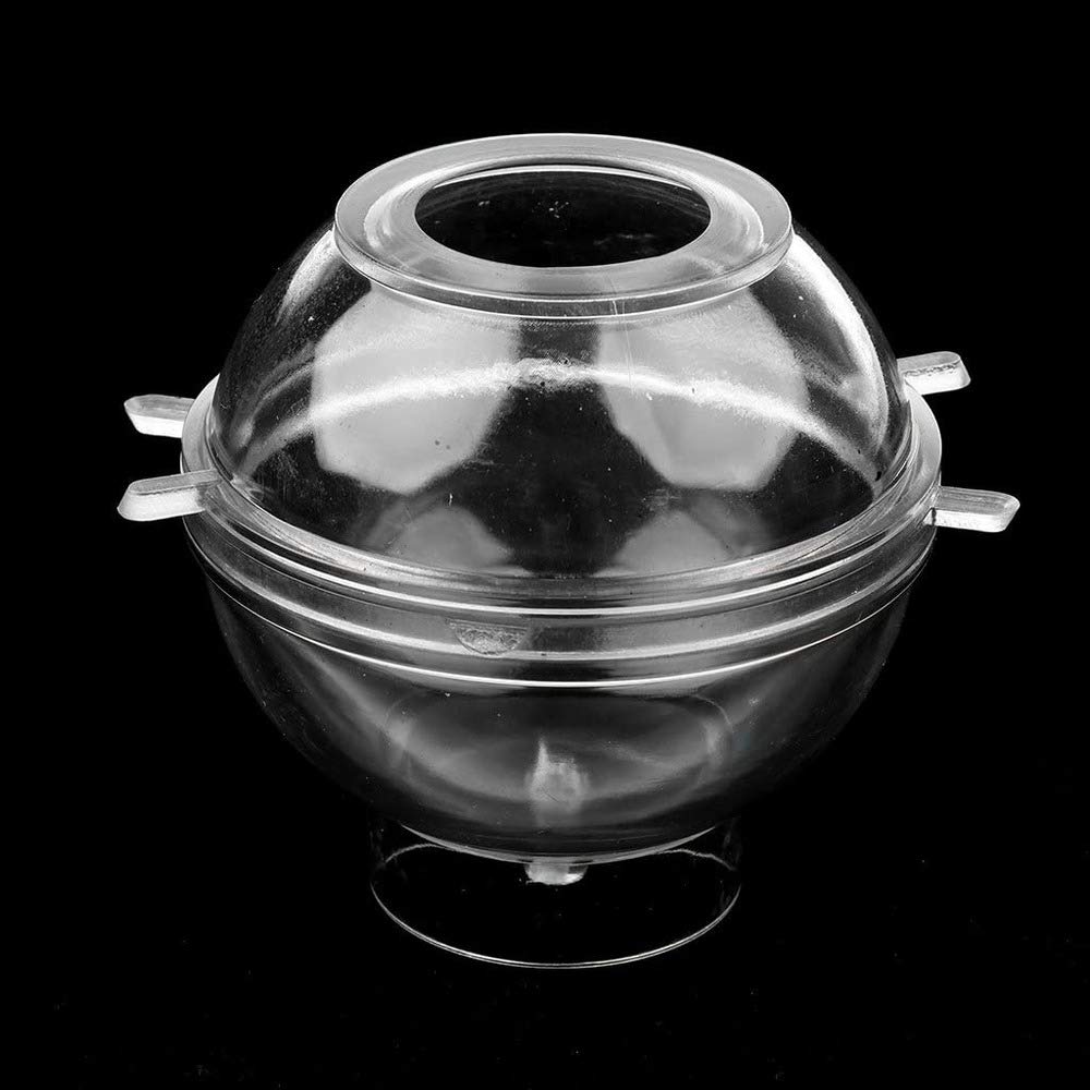 Clear Plastic Round Sphere Ball Mold for DIY Candle Making, Soap Crafting, Resin Art - 8cm Diameter - Perfect for Home Decor, Wedding Centerpieces & Party Favors