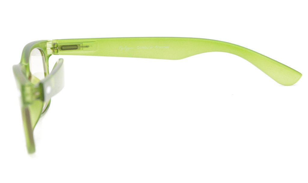 Eyekepper Blue Light Blocking Computer Glasses with Tinted Lens - Matte Green Frame +1.25 Reading Power for Digital Eye Strain Relief | Perfect for Office Work, Gaming & Screen Time