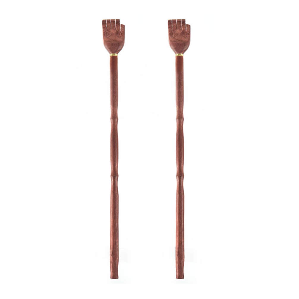 EXCEART 2-Pack Bamboo Back Scratcher - Long Handle Itch Relief Tool for Back & Shoulder Massage | Perfect for Home, Office & Travel Use