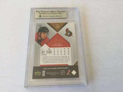 Nick Foligno Autographed Hockey Rookie Card - Beckett BAS COA Certified & Slabbed - Collectible Memorabilia for NHL Fans & Sports Card Enthusiasts - Perfect for Display, Gifts, and Investment