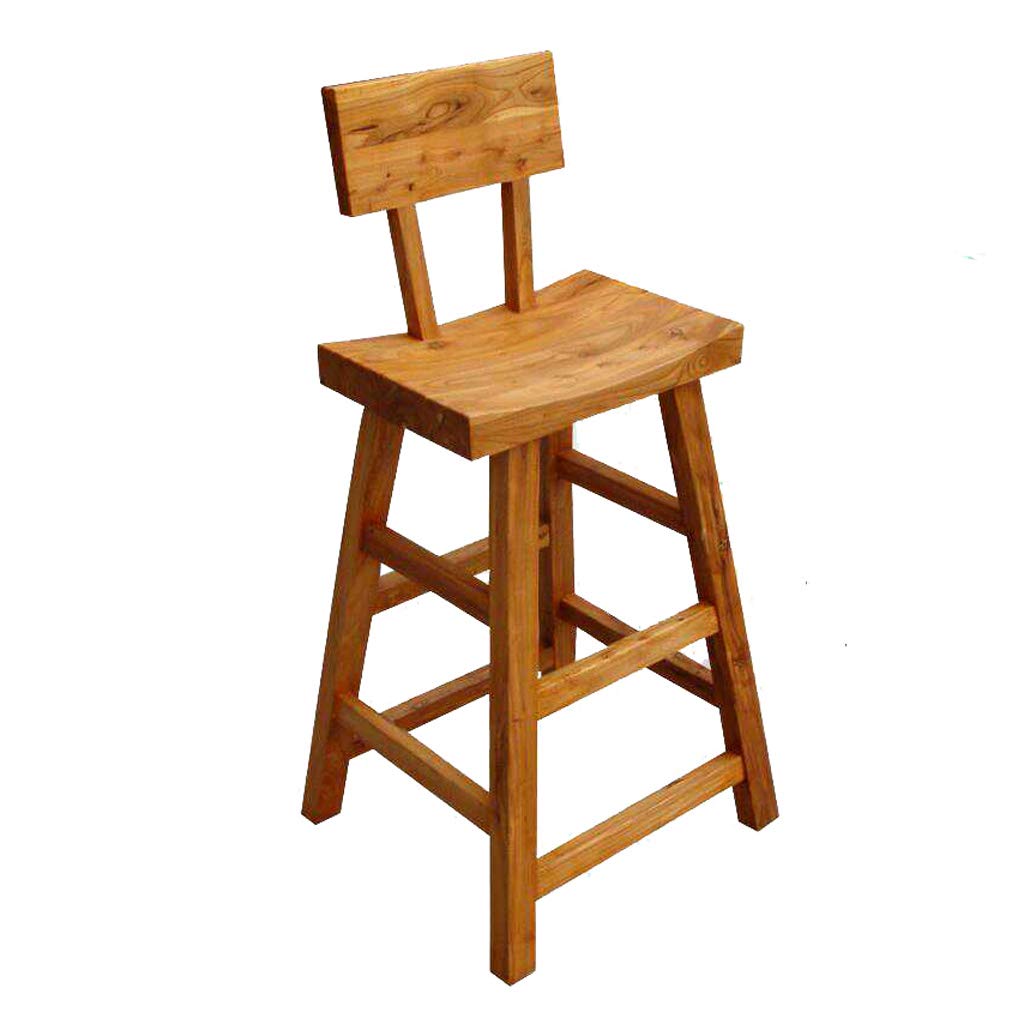 Vintage Wooden Bar Stool with Ladder Back - Portable Foot Stool for Adults - Multi-Purpose Shoe Bench for Kitchen, Bathroom & Entryway - Perfect for Home Decor, Dining & Relaxation