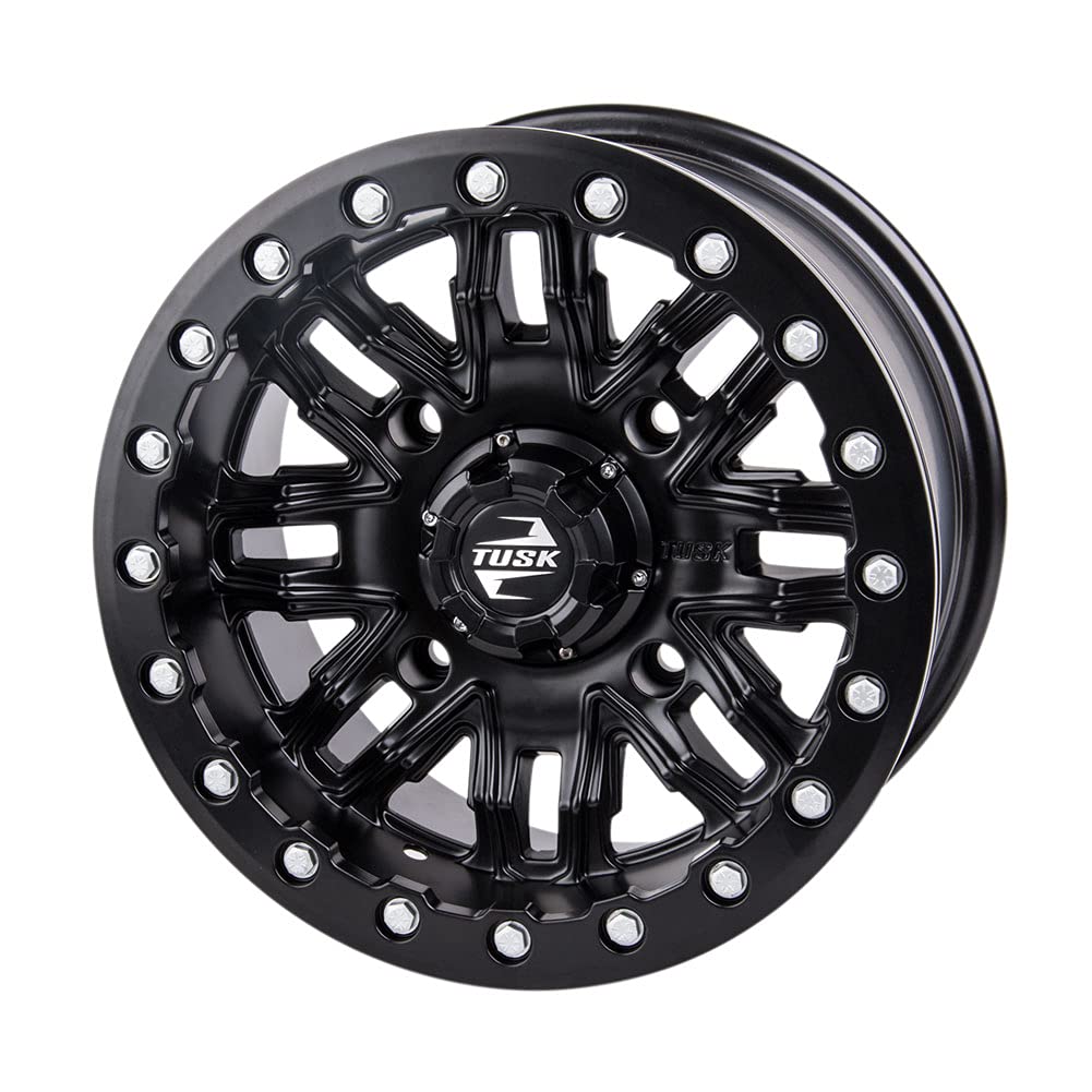 TUSK 4/156 Nebo Beadlock Wheel 14x7 5.0 + 2.0 Matte Black for Polaris RZR Pro XP Sport 2020-2025 | Off-Road ATV UTV Accessories | Durable All-Terrain Wheels for Sand, Mud & Trail Riding