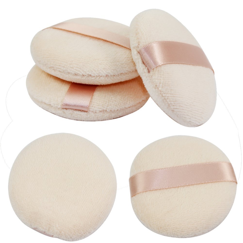 5-Piece Premium Powder Puff Set for Makeup & Face Powder - Soft, Reusable Cosmetic Puffs for Flawless Foundation & Setting Powder Application - Perfect for Home, Travel & Professional Makeup Kits