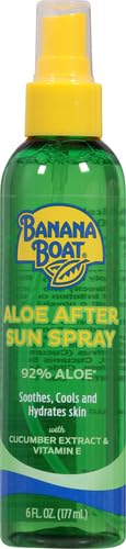 Banana Boat Aloe After Sun Spray, 6oz - Soothing Aloe Vera with Cucumber Extract & Vitamin E for Sunburn Relief | Post-Sun Care for Beach, Pool & Outdoor Activities