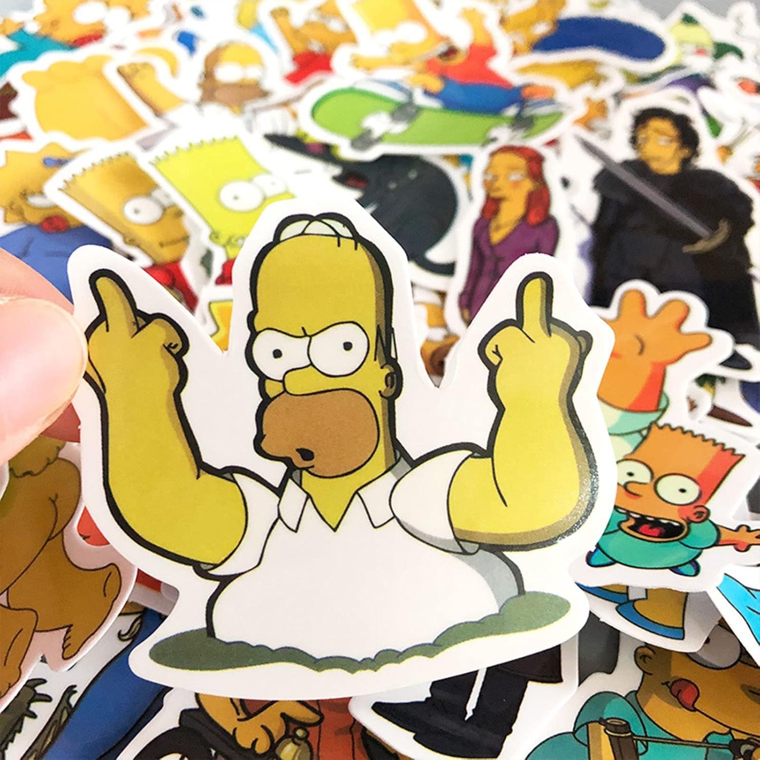 Simpson Family Stickers - Waterproof Decals for Laptop, Water Bottle, Luggage, Snowboard, Bicycle & Skateboard | Fun Aesthetic Vinyl Stickers for Kids, Teens & Adults | Perfect for School, Travel & Sports Gear Customization