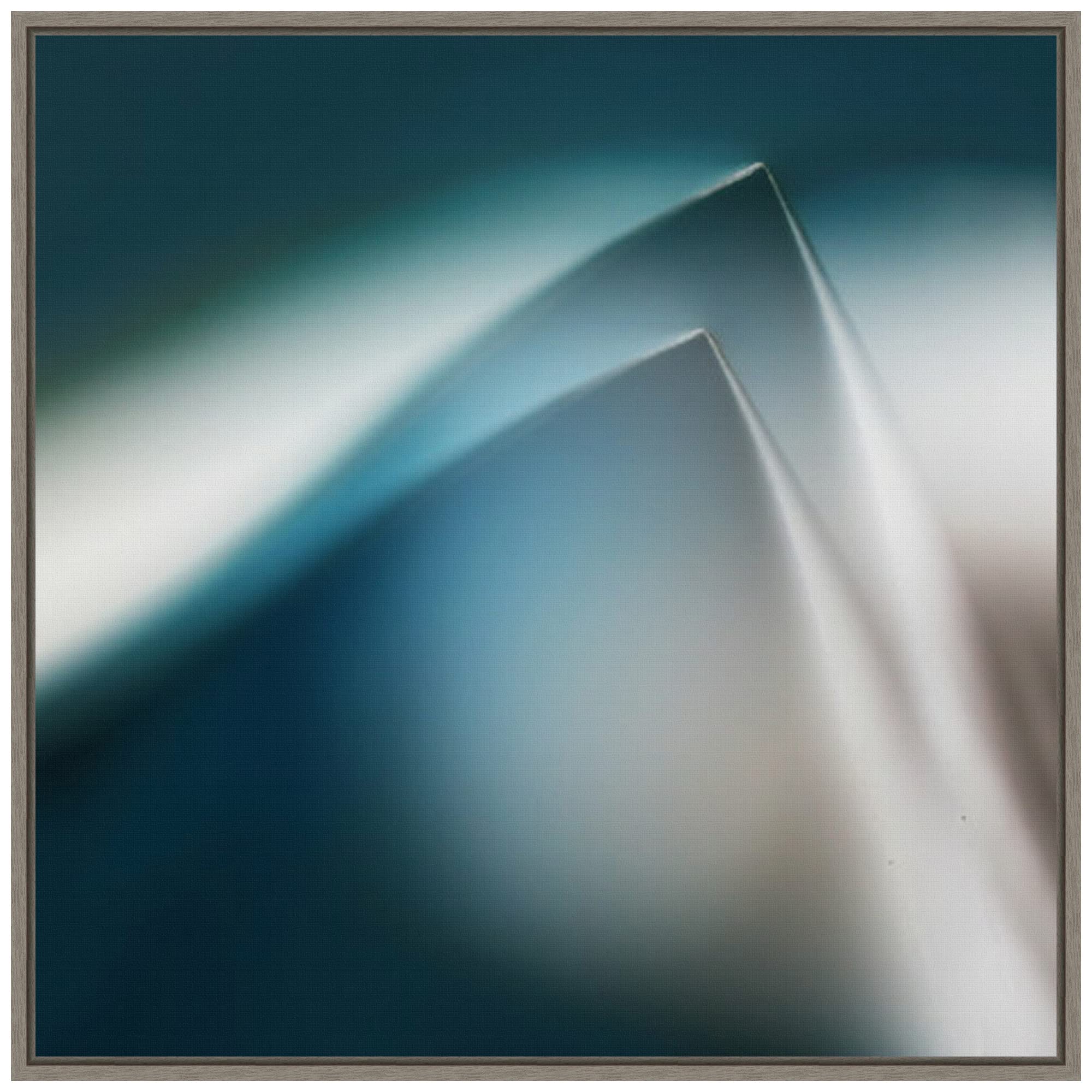 Amanti Art Framed Canvas Wall Art Print - Jutta Kerber's Tops Painting (22x22 Inches) with Sylvie Greywash Frame - Modern Home & Office Decor for Living Room, Bedroom or Workspace